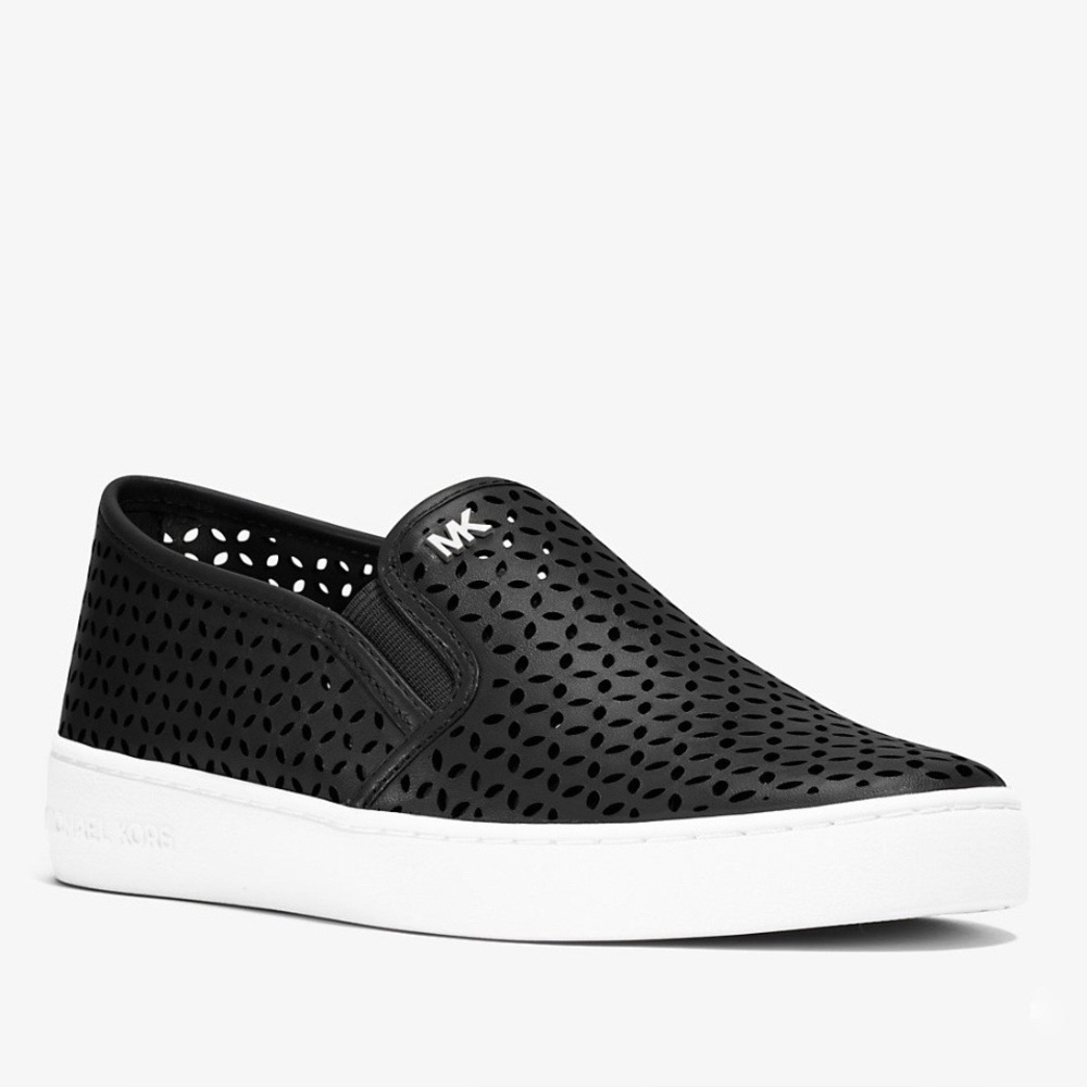 Michael Kors Olivia Perforated Leather Slip-On Minimalist 8.5 Casual Chic